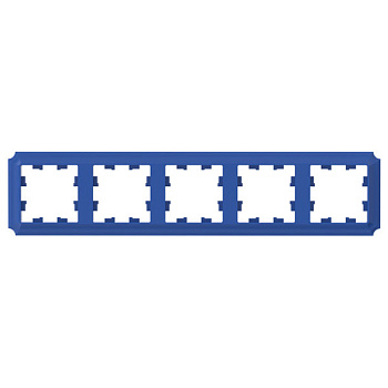 ATLASDESIGN ANTIQUE 5-постовая рамка, универсальная, аквамарин Systeme Electric