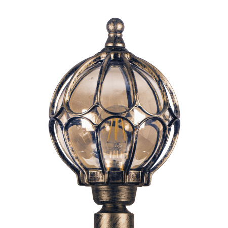 Светильник садово-парковый Feron PL3706 круглый, столб 60W 230V E27, черное золото