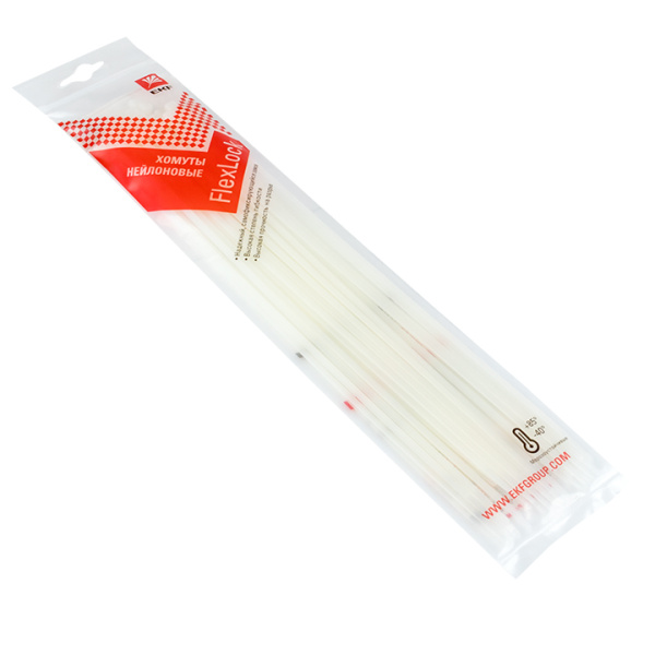 Хомут P6,6 стандартный (б), 3,6x300 (100шт) FlexLock PROxima EKF