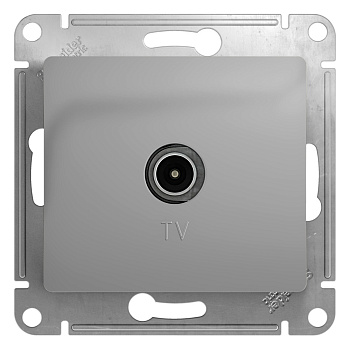 GLOSSA  Механизм розетки без лицевой панели СУ TV оконечная 1DB алюминий IP20 Schneider Electric