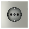 Розетка встраиваемая Voltum S70 с заземлением 16А, (сталь)
