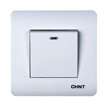 Выключатель 1-клавишный с LED-подсветкой 10А 250В CHINT