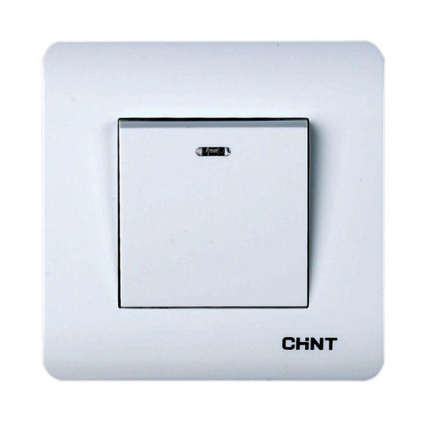 Выключатель 1-клавишный с LED-подсветкой 10А 250В CHINT