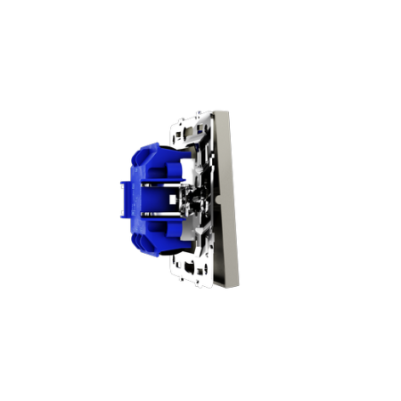 Проходной переключатель встраиваемый Voltum S70 одноклавишный 10А, (шелк)