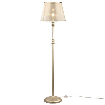 Напольный светильник (торшер) 1*E27 40Вт Матовое Золото IP20 Ksenia FR2539FL-01G Freya