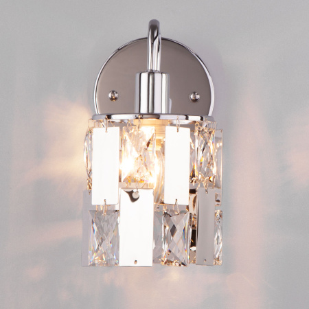 Бра с хрусталем 1*E14 60Вт хром IP20 Scoppio (10101/1 хром) Eurosvet