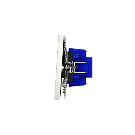 Перекрестный переключатель встраиваемый Voltum S70 одноклавишный 10А, (сталь)