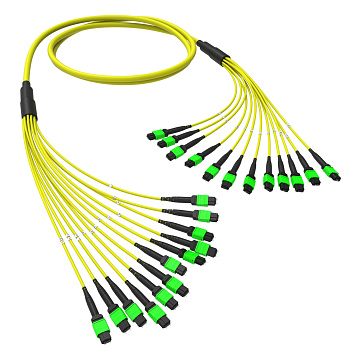 Оптическая магистральная сборка 144 ОВ 9/125 OS2, 12xMTP(12)m/12xMTP(12)m, тип В, 250 м DKC