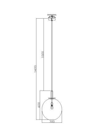 Подвесной светильник 1*E14 40Вт Серый IP20 Moke FR4007PL-01BT Freya