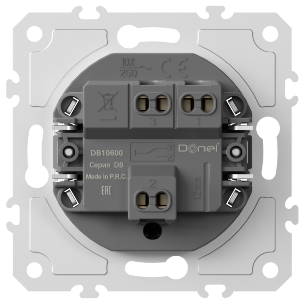 Donel механизм выключателя В1 с 2-х мест (проходного), 10 A 250 В~, серия DB