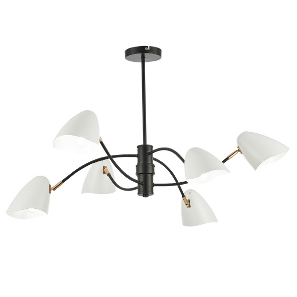 Люстра потолочная Черный, Золотой/Белый E14 6*40Вт SLE103602-06 EVOLUCE