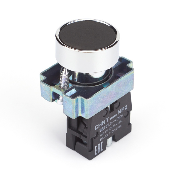 Кнопка управления NP2-BA21 без подсветки черная, 1НО, IP40 (R) CHINT