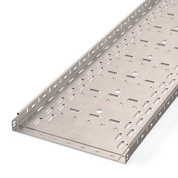 Лоток перфорированный Стандарт INOX (AISI 409) 400х50х3000 (1,0 мм) (6 м/уп) Промрукав