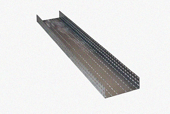Лоток перфорированный ЛМ 300х65х2000 УХЛ1, оцинкованный лист S1,5