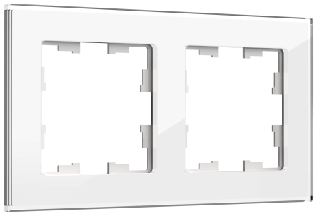 BRITE Рамка 2 -местная РУ-2-2-БрБ стекло белый IEK BRITE Рамка 2 -местная РУ-2-2-БрБ стекло белый IEK