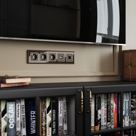 Накладка для USB розетки (бронзовый) Werkel