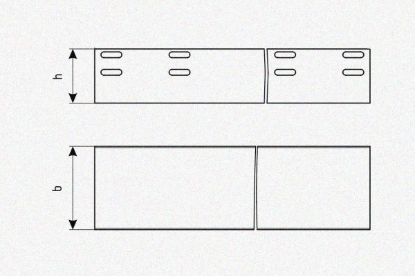Лоток глухой ЛМГ 400х100х3000 УХЛ1, оцинкованный лист, S1,0