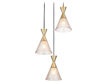 Подвесной светильник TR3175/3 BK/GD черный/золото E27/3 max 60W D360*1000 Ambrella Light