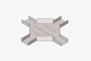 Лоток крестообразный замковый перфорированный КМЗ 200х100 УХЛ1, оцинкованный лист, S1,5