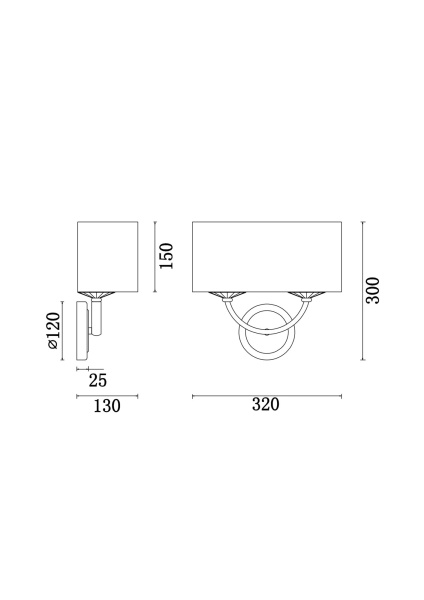 Бра 2*E14 40Вт Хром IP20 Tina FR5034WL-02CH Freya