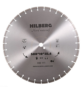 Диск алмазный отрезной 500*25,4*12 Hard Materials Лазер HM111 Hilberg