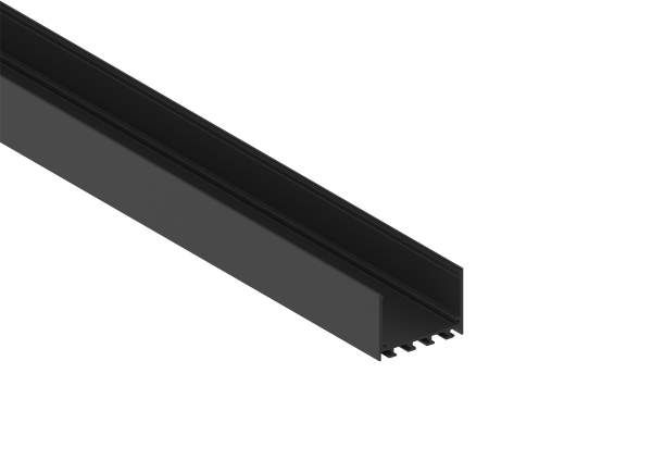 Donel Накладной алюминиевый профиль, 50х35х2000. Цвет: Чёрный матовый, RAL9005,Серия:DN8ALE