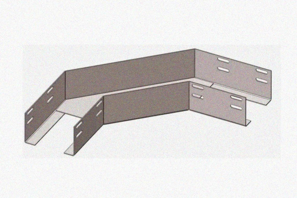 Лоток угловой перфорированный КГ 100х50-135 УТ1,5 поворот на 135, горячее цинкование, S1,5
