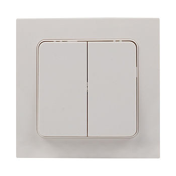 Стокгольм Выключатель 2-кл, 10А белый EKF