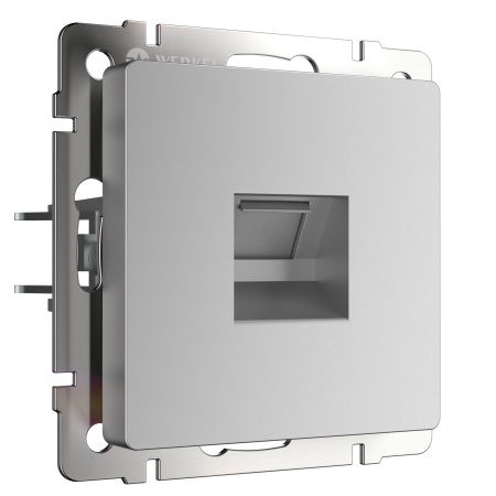 Встраиваемые механизмы Розетка СУ Ethernet RJ-45 . серебряный IP20 Werkel