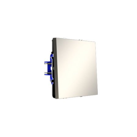 Выключатель с самовозвратом встраиваемый Voltum S70 одноклавишный 10А, (кашемир)