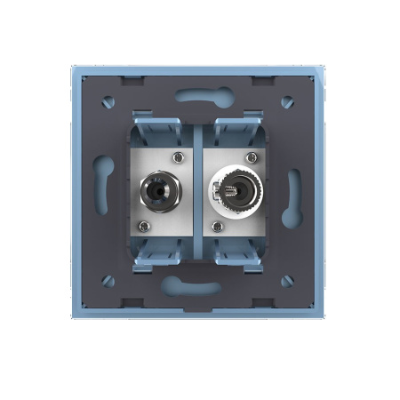 Розетка ТВ/Спутниковая SAT Синяя Livolo