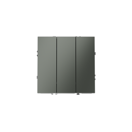 Выключатель встраиваемый Voltum S70 трехклавишный 10А, (титан)