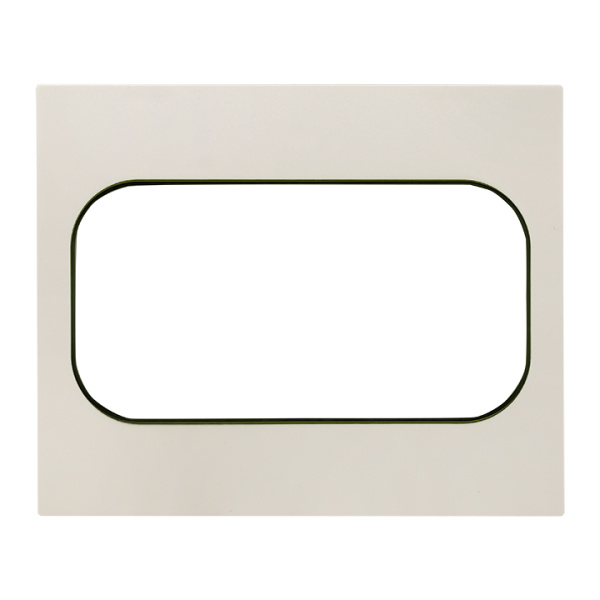 Стокгольм Рамка для розетки 2-местная белая с линией цвета черный EKF