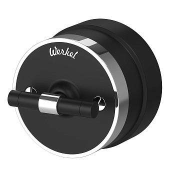 Выключатель на 4 положения двухклавишный (черный матовый/хром) Vintage ОУ IP20 Werkel