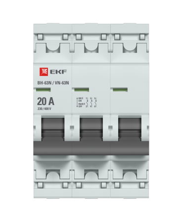 Выключатель нагрузки 3П 20А ВН-63N PROxima EKF