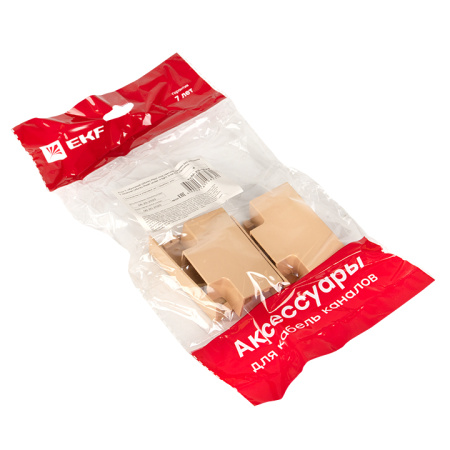 Угол T-образный (25х16) (4 шт) светлое дерево EKF-Plast