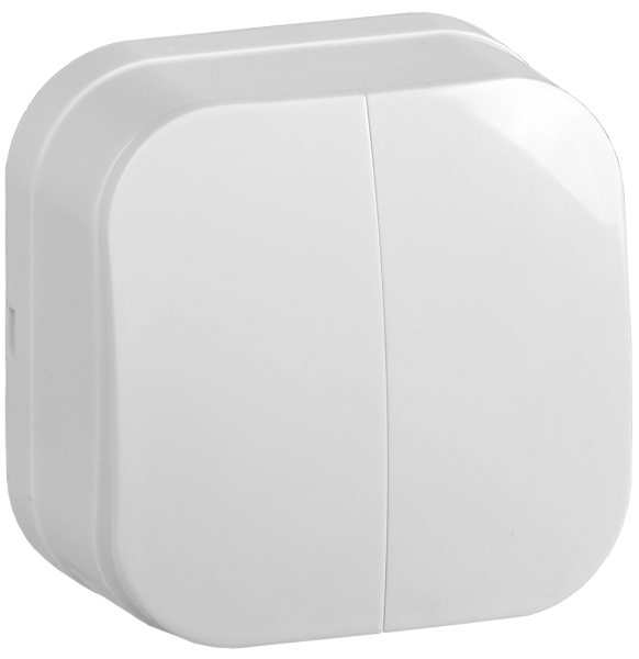 Выключатель 2-клавишный ОУ ВС20-2-0-ХБ 10А GLORY белый IEK