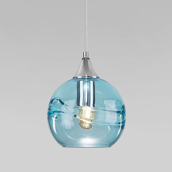Подвесной светильник 1*E27 40Вт хром IP20 (50221/1 голубой) Eurosvet