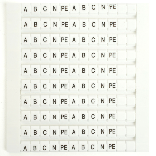 Маркеры для ЗНИ (JXB) буквы A,B,C,N,PE LD556-2 STEKKER