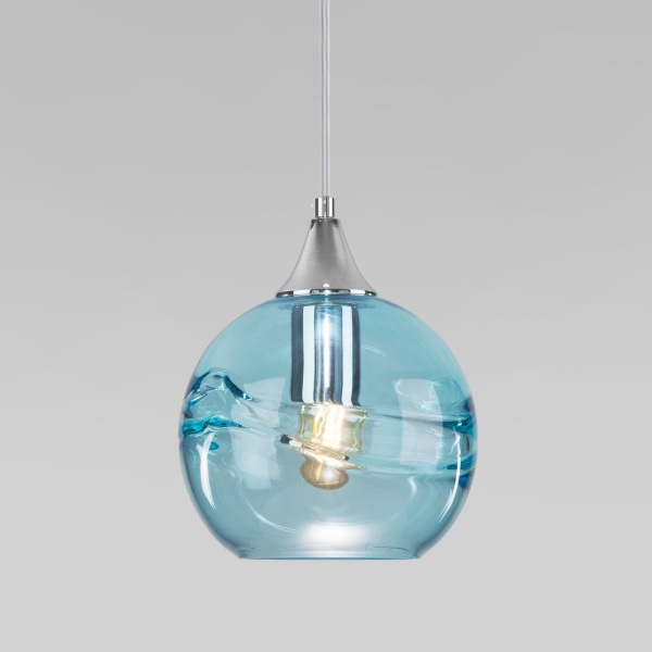 Подвесной светильник 1*E27 40Вт хром IP20 (50221/1 голубой) Eurosvet