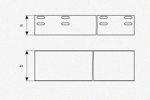 Лоток глухой ЛМГ 400х50х2000 УХЛ1, оцинкованный лист, S1,0
