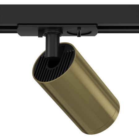 Светильник трековый 1*GU10 10Вт Черный и Латунь IP20 Focus S TR020-1-GU10-BBS Technical