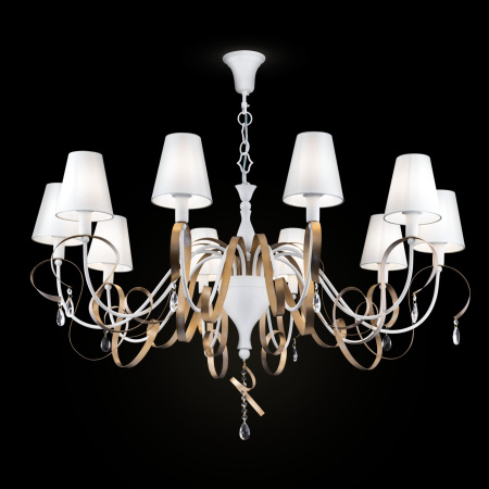 Люстра 10*E14 40Вт Белый с Золотом IP20 Intreccio ARM010-10-W Maytoni