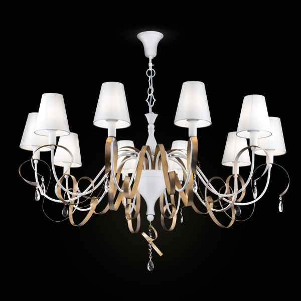 Люстра 10*E14 40Вт Белый с Золотом IP20 Intreccio ARM010-10-W Maytoni