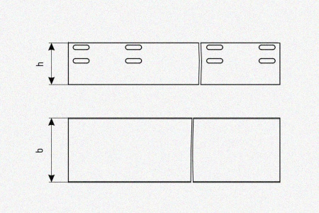 Лоток глухой ЛМГ 500х65х3000 УТ1,5, оцинкованный лист S1,5