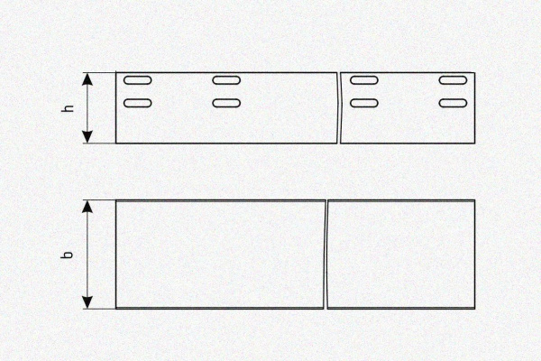 Лоток глухой ЛМГ 500х65х3000 УТ1,5, оцинкованный лист S1,5
