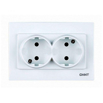 Розетка 2-местная без заземляющего контакта 16А 250В CHINT