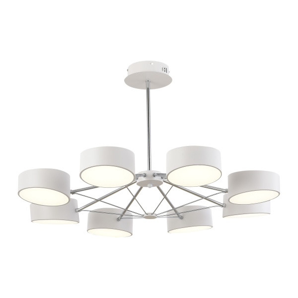 Светильник потолочный Белый, Хром/Белый LED 8*10Вт SLE6005-502-08 EVOLUCE