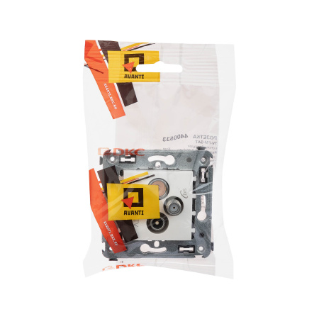 Розетка TV-FM-SAT в стену, "Avanti", "Белое облако" DKC