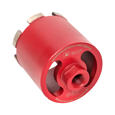 Коронка алмазная для дрелей с микроударом (верхнее пылеудаление) DCH-82MHS Micro Hit Laser M16 Professional EKF